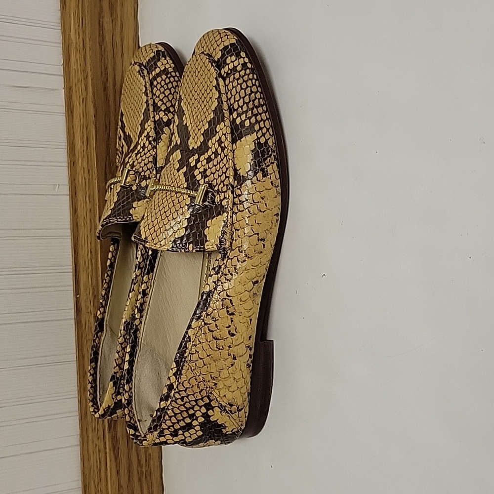 Sam Edelman Sz 6 Tan Python Embossed Leather Flats - image 3